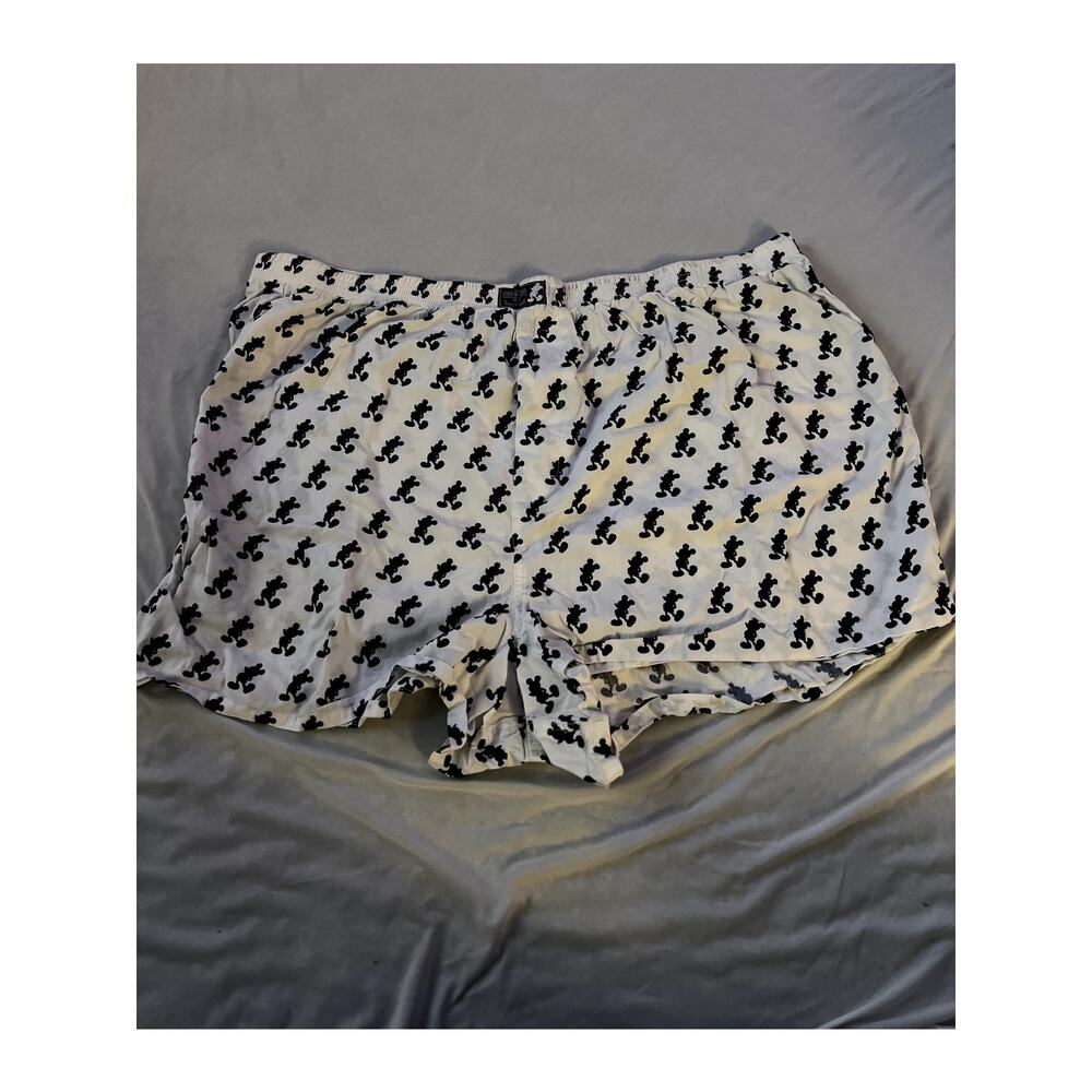 Disney Parks Mickey Mouse Pajama Shorts -‎ XXL 100% Cotton All-Over Print - New
